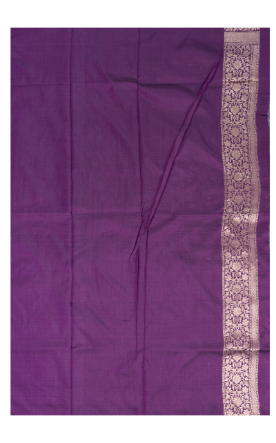 Pure Katan Silk Purple Brocade Shikargah Banarasi Saree - Image 4