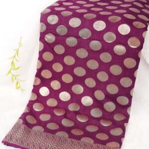 Moonga Silk Purple & Dull Gold Zari saree