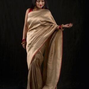 Pure Katan Silk Gold and Red Khinkhwab Banarasi Handloom Saree